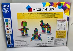 Magna Tiles Magnetická stavebnica  100 dielov - nová - 6