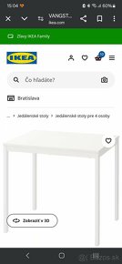 Kuchynský stol Vangsta Ikea rozkladaci biely - 6