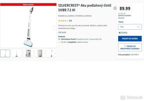 SILVERCREST Aku podlahový čistič SHBR 7.2 A1 - 6