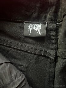 Revenge Embroidered Denim Jeans Black/White - 6