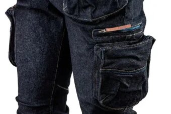 Nohavice strečové JEANS STRETCH BLACK+NEO -DENIM Collection - 6