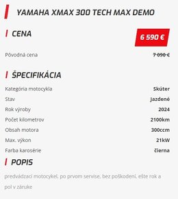 Yamaha XMAX 300 Tech Max 2024 DEMO - 6