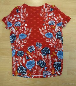 Dámska červená blúzka/halenka/tričko s krátkym rukávom (Rain - 6