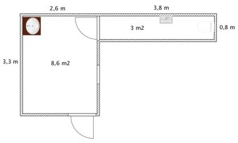 Priestor na prízemí na Mäsiarskej ul. – 11 m2 s umývadlom - 6