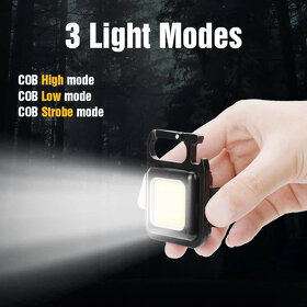 Multifunkčné mini LED COB svietidlo magnetické s usb nabíjan - 6