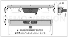 Sprchový žľab Alcadrain  APZ4-850 - 6