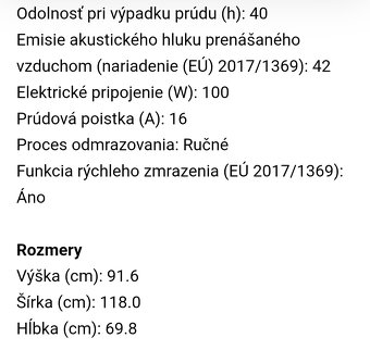 Predám truhlicový mraziak 219L - 6