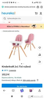 Kinderkraft 2v1 Tixi Grey jedálenská stolička - 6