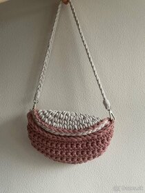 Handmade hackovana ladvinka/ crossbody kabelka - 6