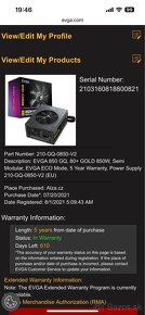 Predám semimodulárny zdroj na PC EVGA 850 GQ - 6