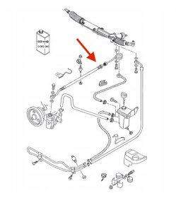 Servo hadica Audi A4 B6 B7 - 1.9 2.0 tdi - 6