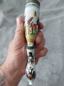 Porcelanova fajka dymka kuk dragun pred r. 1900 - 6