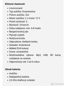 Detské  Elektrické autíčko - 6