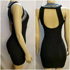 Čierne mini šaty H&M kolekcia s Beyoncé, veľkosť S - 6