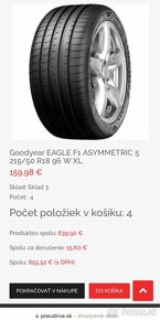 Nové letne pneu GoodYear 215/50 R18 - 6