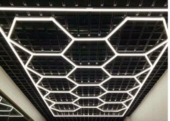 Led dizajn hexagon smart svetlo šestuhol garaž bar detail - 6