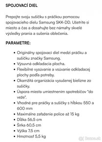 Spojovací diel na pracku a susicku samsung - 6