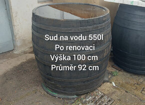 Dřevěné sudy a kádě od 100l - 1700l na vodu atd. - 6