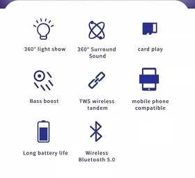 Vysokokvalitný basový bezdrôtový Bluetooth reproduktor - 6
