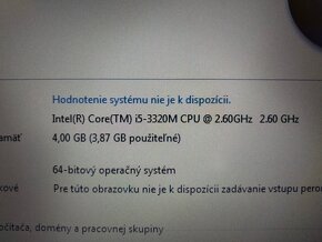 predám HP elitebook 8470p -Intel core i5 -4gb ram -500gb hdd - 6