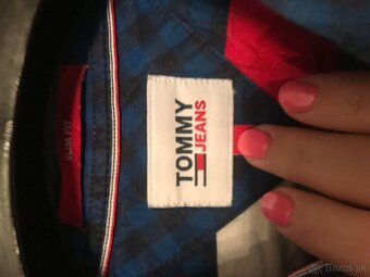 TOMMY HILFIGER originál pánska Modra kosela L - 6