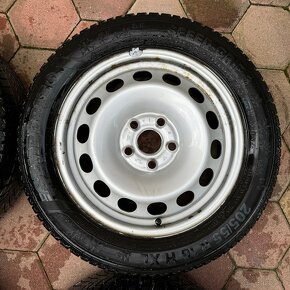 Plechové disky original VW r16 5x112 + zimné pneu - 6