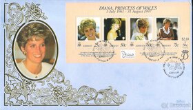 Poštové známky, filatelia: Anglicko, Lady Diana, FDC obálky - 6