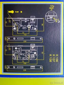 Predám zámky dózické zadlabacie rozteč 72mm zádlab 80mm P a - 6