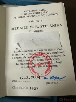 Medaila M. R Štefanika 2 stupňa - 6