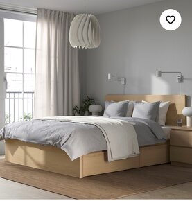 Malm postel 180x200 IKEA + nočné stolíky - 6