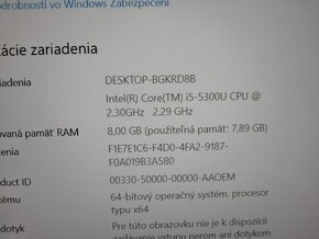 predám ntb Dell latitude e5550 /Intel core i5 /8gb ram /ssd - 6