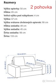 Predám za symbolickú cenu KIVIKI IKEA / sedacie pohovky 2ks - 6