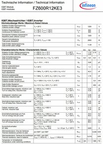 Tranzistor, IGBT modul FZ600R12KE3 (1200V/600A) - 6