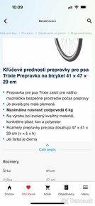 Trixie prepravka na bicykel pre psíka/ mačku/ iné zviera - 6