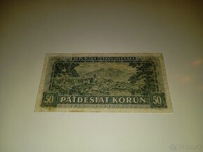 VZÁCNÁ BANKOVKA 50 KČS, 1948, NÍZKÁ SÉRIE A 2, NEPERFOROVANÁ - 6