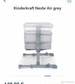 Detská postieľka Kinderkraft Neste air Grey - 6