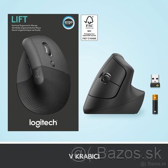 NOVÁ ergonomická bezdrôtová myš Logitech Lift Vertacal - 6