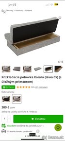 NOVÁ Rozkladacia pohovka Korina s úložným priestorom - 6