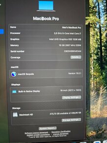 Macbook pro 2019 16 palcovy Touchbar v super stave 16gb ram - 6