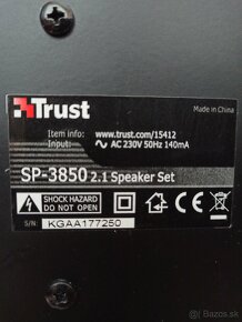 PC reproduktory 2.1 Trust SP 3850 50W RMS - 6