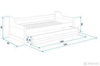 Detska posteľ s výsuvnou posteľou David - 6