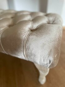 Chesterfield lavica bežova kremova 100 cm - 35% - 6