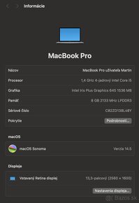 PREDÁM MacBook Pro 13" 2019,i5,8GB RAM,128GB SSD, space grey - 6