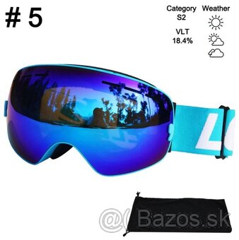 Zrkadlové lyžiarske okuliare UV400, Anti-fog UNISEX aj deti - 6