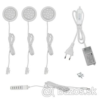 Predám 6 baleni LED troj-svetielok do skriniek IKEA Ledberg - 6