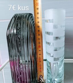 Retro sklenené vázy, dóza - 6