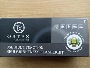 Výkonná baterka Ortex s CREE Led XHP99 a s USB nabíjaním - 6