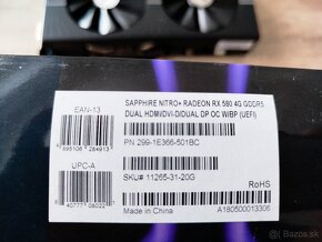 Predám Sapphire Nitro+ RX580 4G GDDR5 - 6