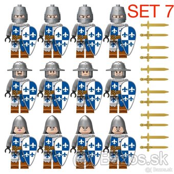 Figúrky Rytieri 4 (8ks) typ lego, nové, nehrané - 6