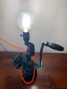 Dekoratívna retro Lampa z veľkého mlynčeka - 6